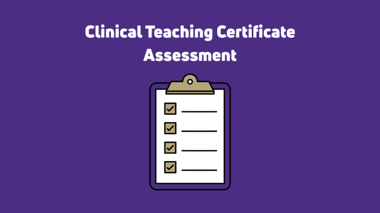 Assessment - Clinical Teaching Certificate banner with checklist icon