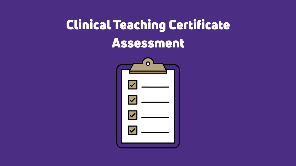 Assessment - Clinical Teaching Certificate banner with checklist icon