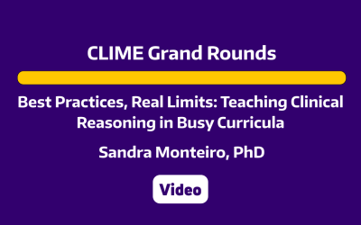 Grand Rounds: Best Practices, Real Limits – Teaching Clinical Reasoning in Busy Curricula